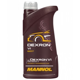 1L - ATF DEXRON VI AUTOMATIC MANNOL 8207 - transmissijas eļļa automatiskam kārbam un stūres pastiprinātājam. Sarkana